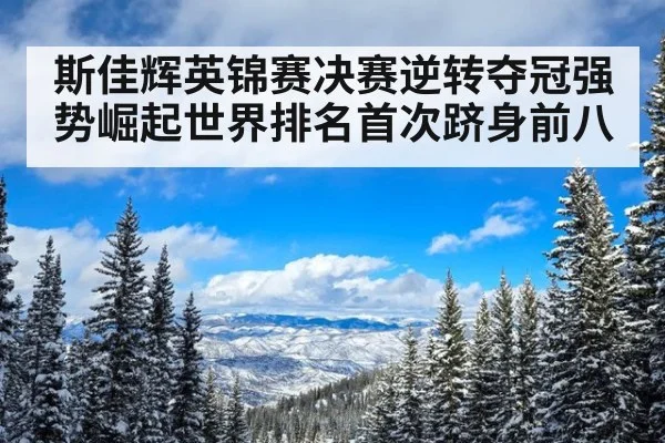 斯佳辉英锦赛决赛逆转夺冠强势崛起世界排名首次跻身前八